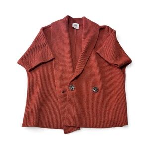 CAbi Brick Red Knit Cardigan